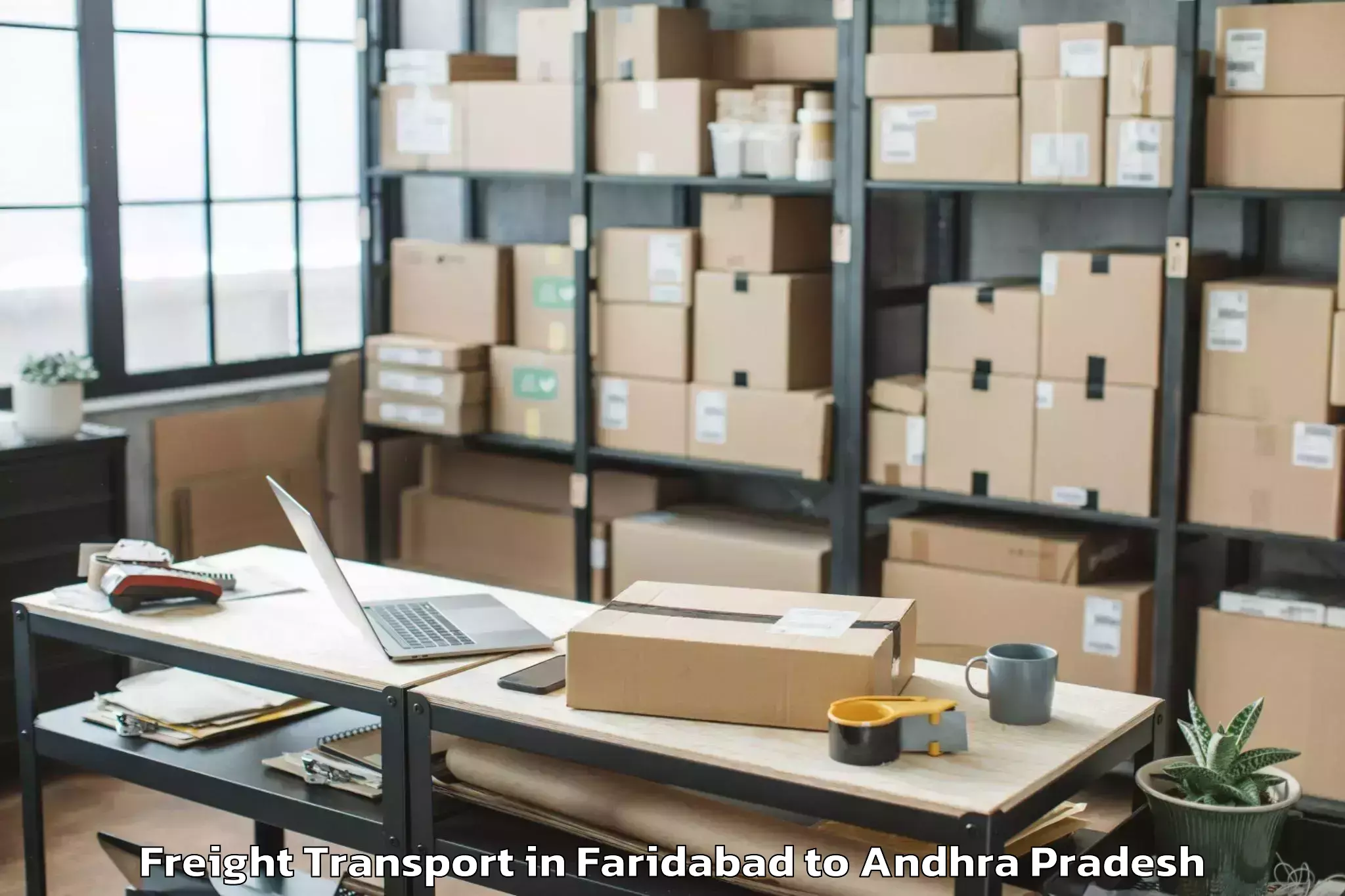 Top Faridabad to Narasannapeta Freight Transport Available